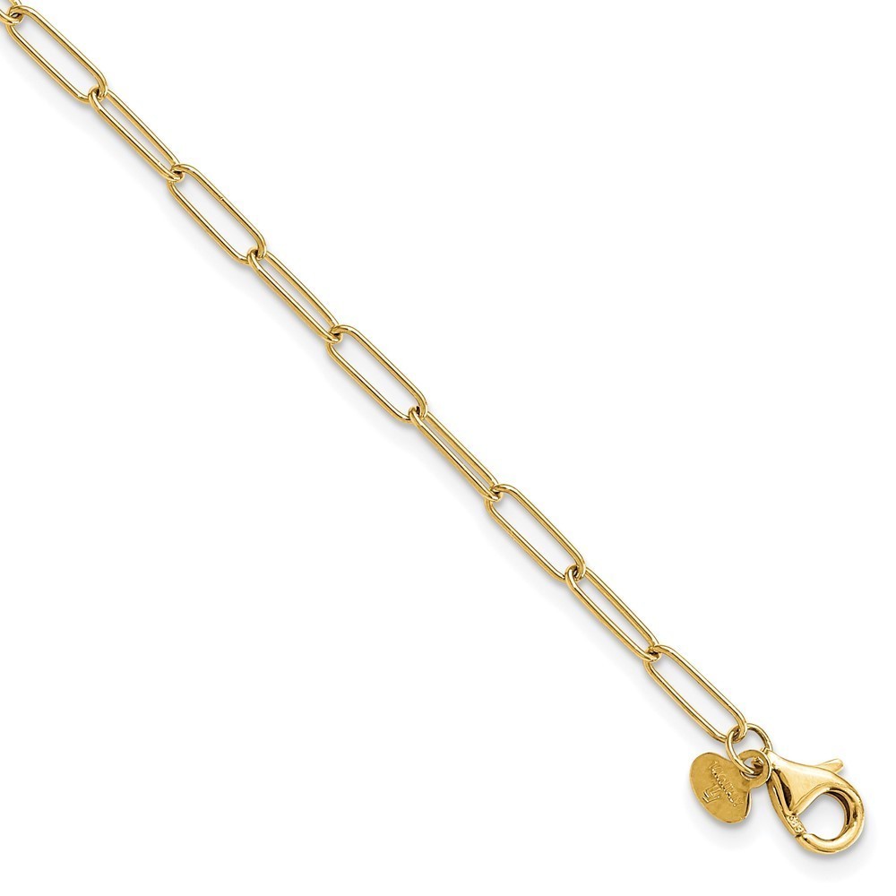10k Yellow Gold Polished Fancy Link Anklet